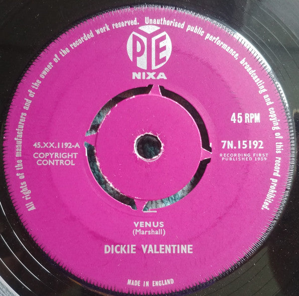 Dickie Valentine - Venus - Used Vinyl Record 7"