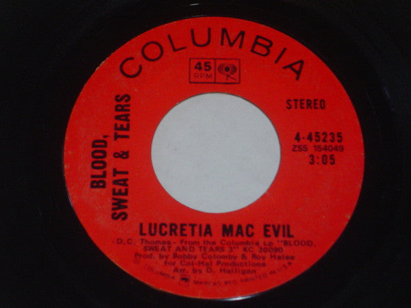 Blood - Lucretia Mac Evil / Lucretia's Reprise - Used Vinyl Record 7"