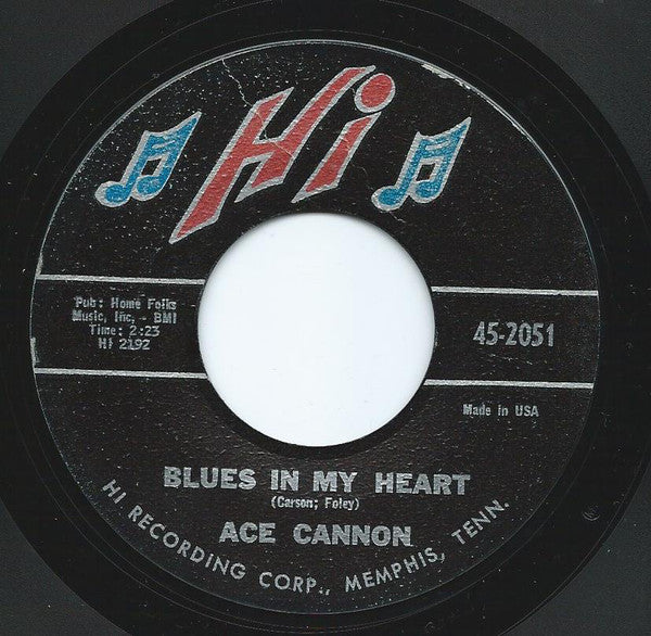 Ace Cannon - Blues In My Heart - Used Vinyl Record 7"