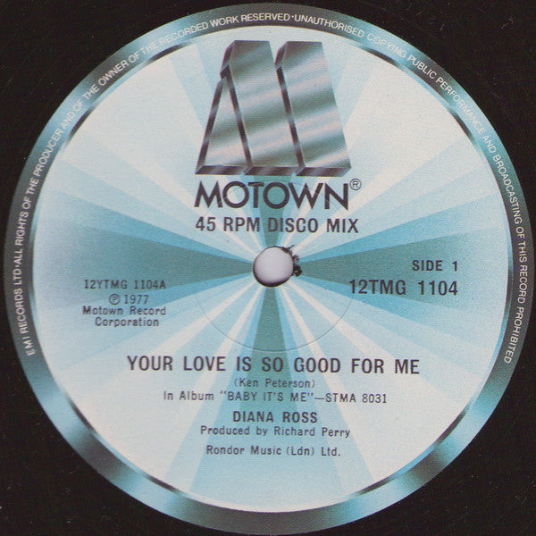 Diana Ross - Your Love Is So Good For Me / Baby It's Me - Used Vinyl