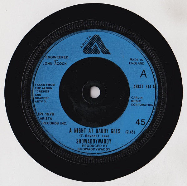 Showaddywaddy - A Night At Daddy Gees - Used Vinyl Record 7"