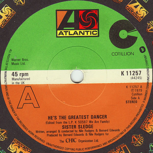 Sister Sledge - He's The Greatest Dancer - Used Vinyl Record 7"