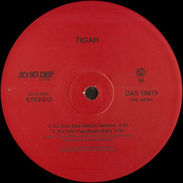 Tigah - It's Over Dog - Used Vinyl Record 12"