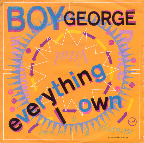 Boy George - Everything I Own - Used Vinyl Record 7"