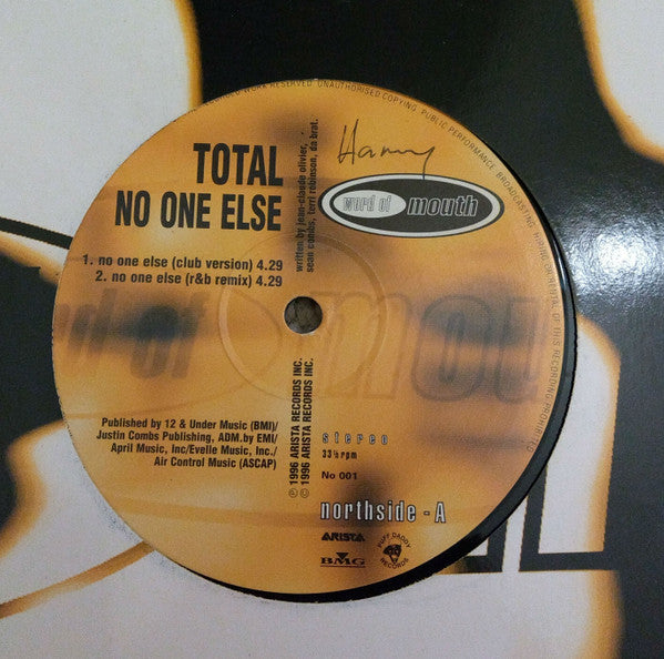 Total - No One Else - Used Vinyl Record 12"
