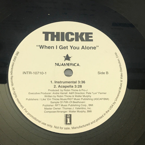 Robin Thicke - When I Get You Alone - Used Vinyl Record 12"