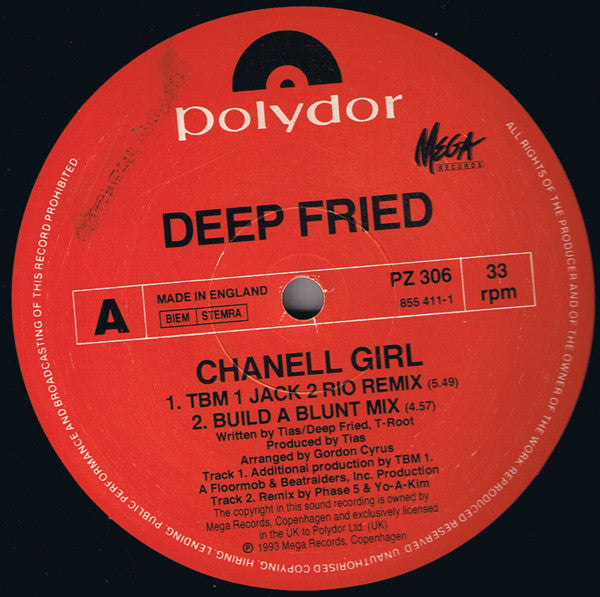 Deep Fried - Chanell Girl - Used Vinyl Record 12"
