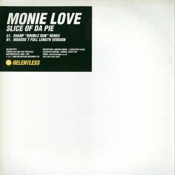 Monie Love - Slice Of Da Pie - Used Vinyl Record 12"