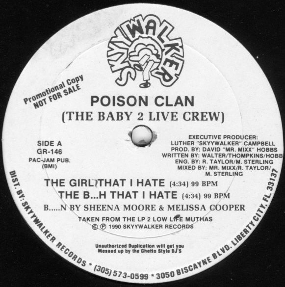 Poison Clan - Girl That I Hate - Used Vinyl Record 12"