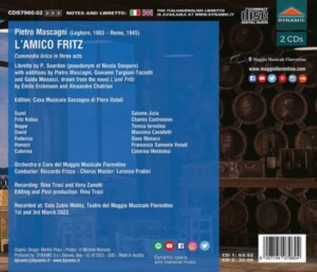 ORCHESTRA E CORO DEL - MASCAGNILAMICO FRITZ - CD