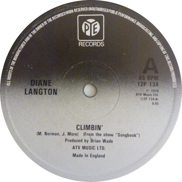Diane Langton - Climbin' - Used Vinyl Record 12"