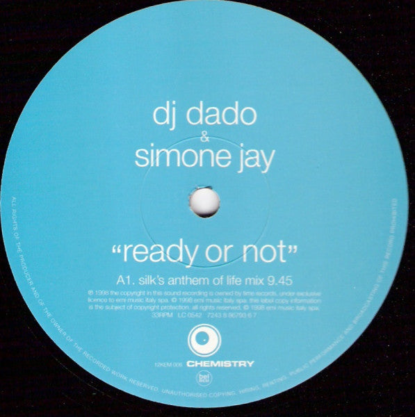 DJ Dado - Ready Or Not - Used Vinyl Record 12"