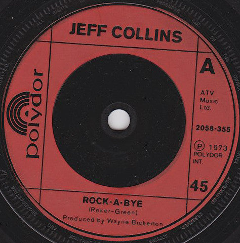Jeff Collins - Rock-A-Bye - Used Vinyl Record 7"