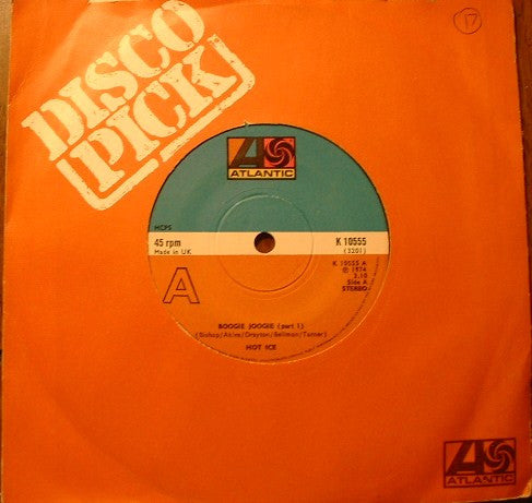 Hot Ice - Boogie Joogie - Used Vinyl Record 7"