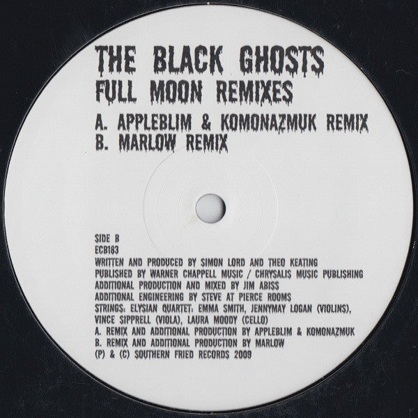 Black Ghosts - Full Moon Remixes - Used Vinyl Record 12"