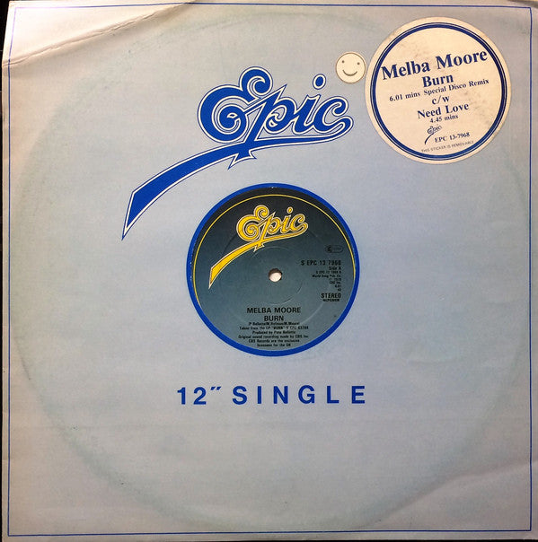 Melba Moore - Burn (Special Disco Remix) - Used Vinyl Record 12"