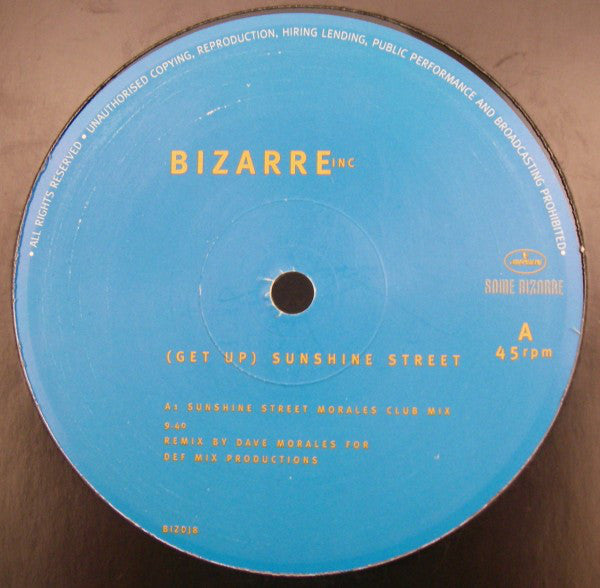 Bizarre Inc - (Get Up) Sunshine Street - Used Vinyl Record 12