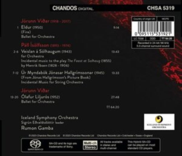 ICELAND SO/GAMBA - ICELANDIC WORKS FOR THE STAGE - CD
