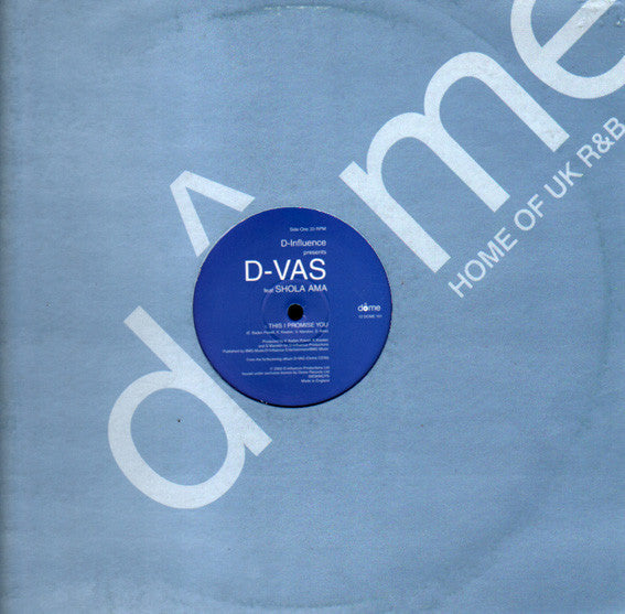 D'Influence - This I Promise You - Used Vinyl Record 12"