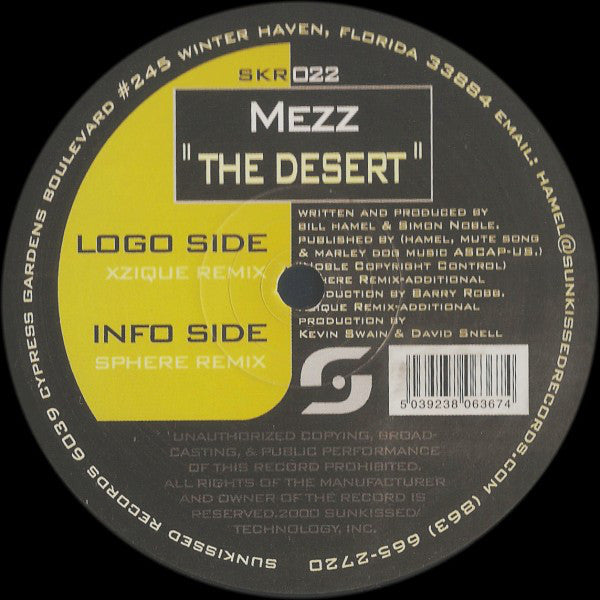 Mezz - Desert - Used Vinyl Record 12"