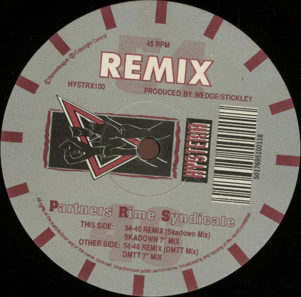 Partners Rime Syndic - 54-46 (That's My Number) (Remix) - Used Vinyl