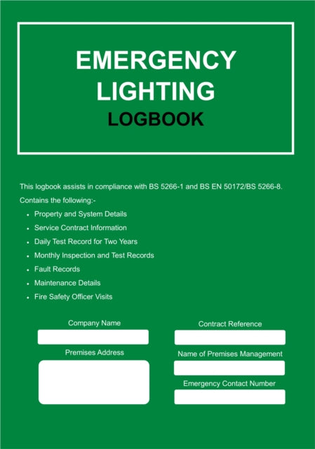 Paul Docs-Store - Emergency Lighting Logbook : 1 - New Paperback