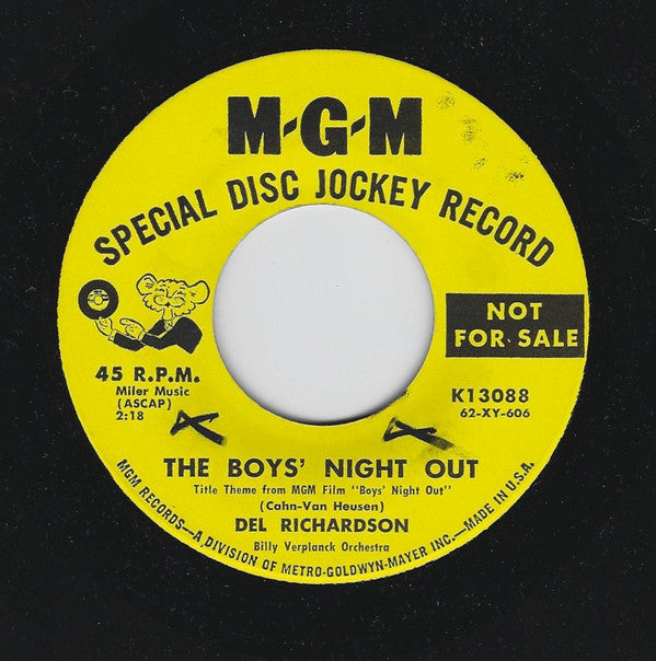Del Richardson - Boys' Night Out / Come Sta - Used Vinyl Reco