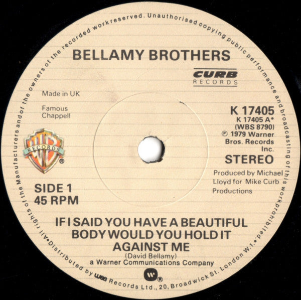 Bellamy Brothers - If I Said You Have A Beautiful Body Would You Hold