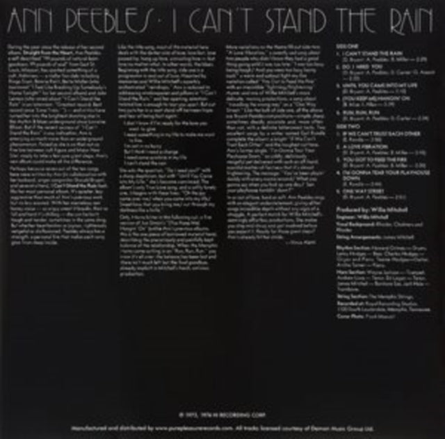ANN PEEBELE - CANT STAND THE RAIN - Vinyl Record