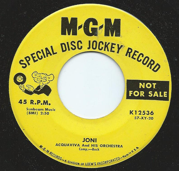 Acquaviva And His Or - Joni / This Might Be Love - Used Vinyl