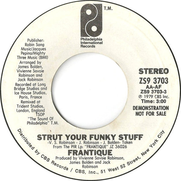 Frantique - Strut Your Funky Stuff - Used Vinyl Record 7"