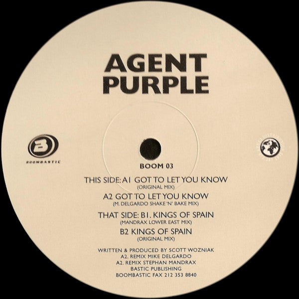 Agent Purple - Got To Let You Know / Kings Of Spain - Used Vinyl Reco
