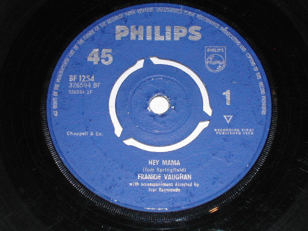 Frankie Vaughan - Hey Mama - Used Vinyl Record 7"