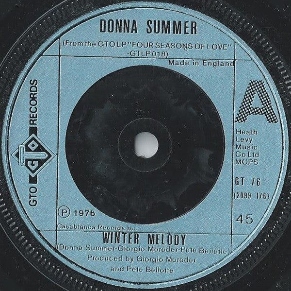 Donna Summer - Winter Melody - Used Vinyl Record 7"