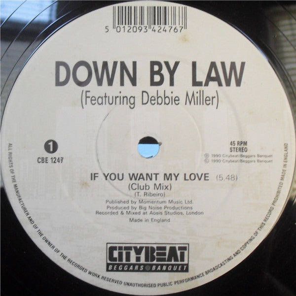 Down By Law - If You Want My Love - Used Vinyl Record 12"