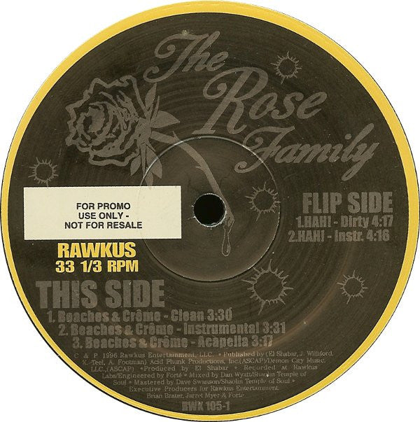 Rose Family - Beaches & Creme / Hah! - Used Vinyl Record 12"