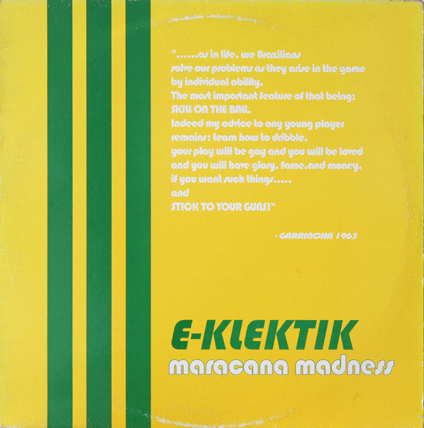E-Klektik - Maracana Madness - Used Vinyl Record 12"