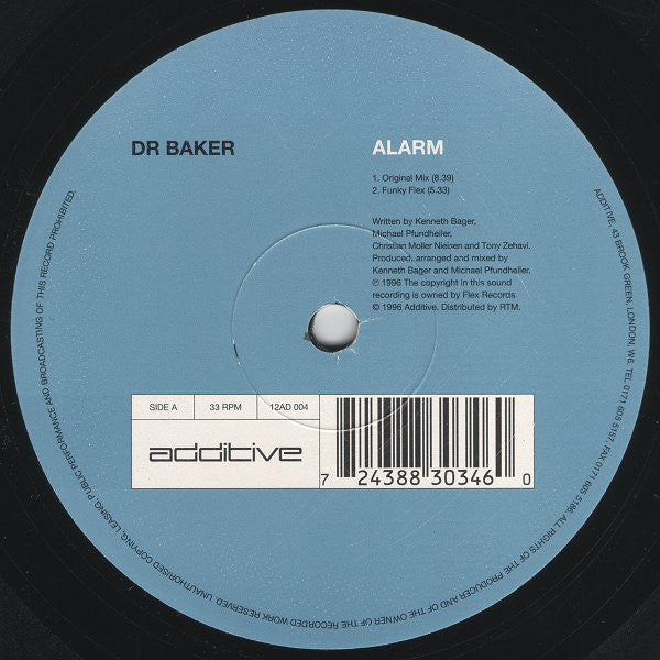 Dr. Baker - Alarm - Used Vinyl Record 12"
