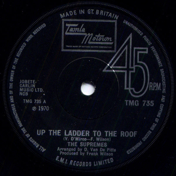Supremes - Up The Ladder To The Roof - Used Vinyl Record 7"