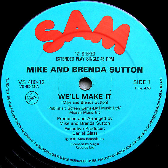 Mike & Brenda Sutton - We'll Make It - Used Vinyl Record 12"