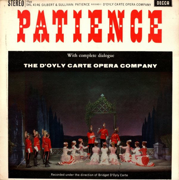 Gilbert & Sullivan - Patience (With Complete Dialogue) - Used Vinyl R