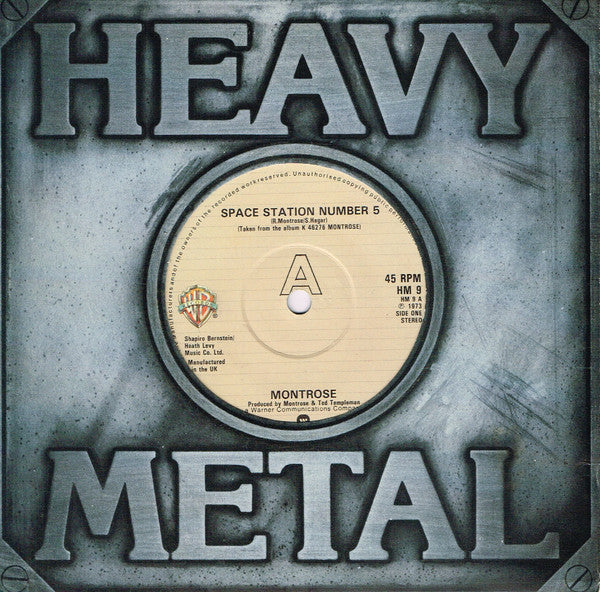 Montrose - Space Station No. 5 - Used Vinyl Record 7"