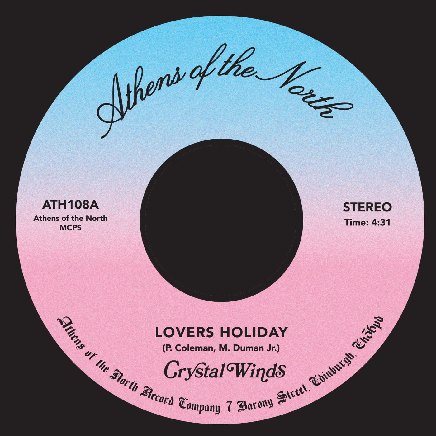 Crystal Winds - Lovers Holiday - Vinyl Record 7