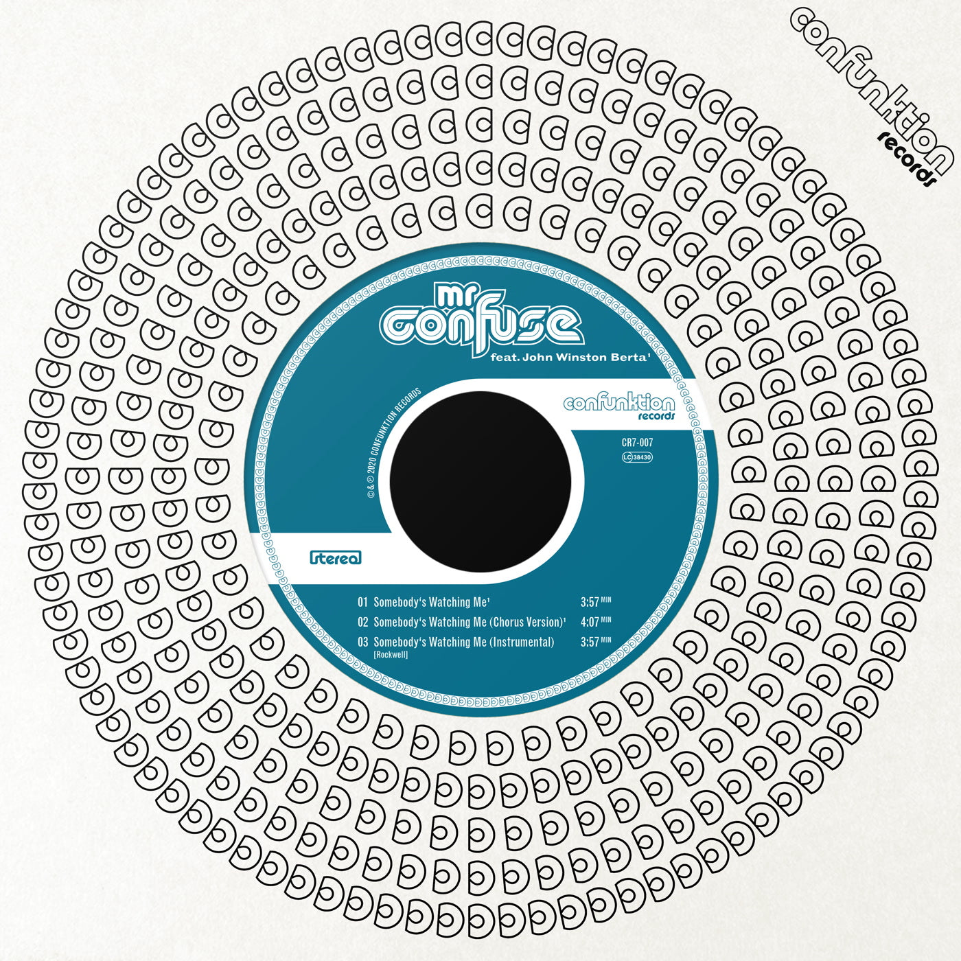 Mr. Confuse - Somebody's Watching Me - Vinyl Record 7