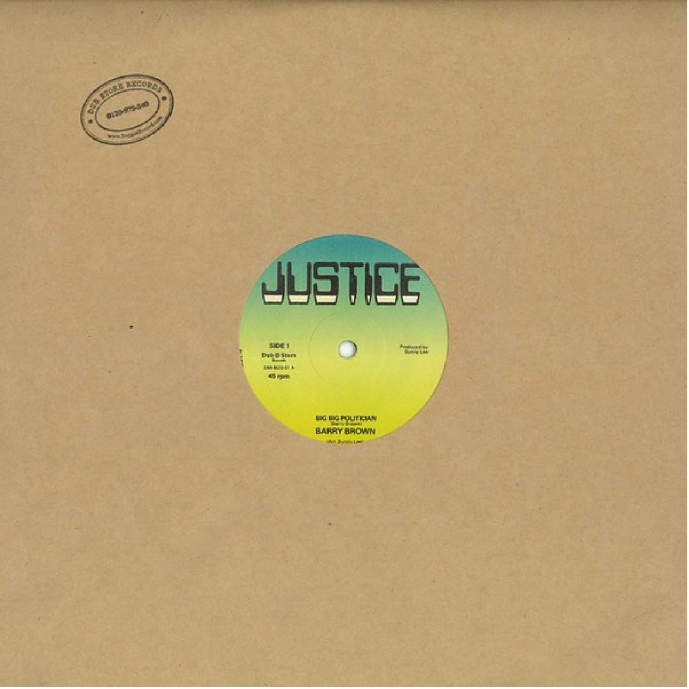 Barry Brown - No Wicked Shall Enter / Big Big Politician - Vinyl Recor