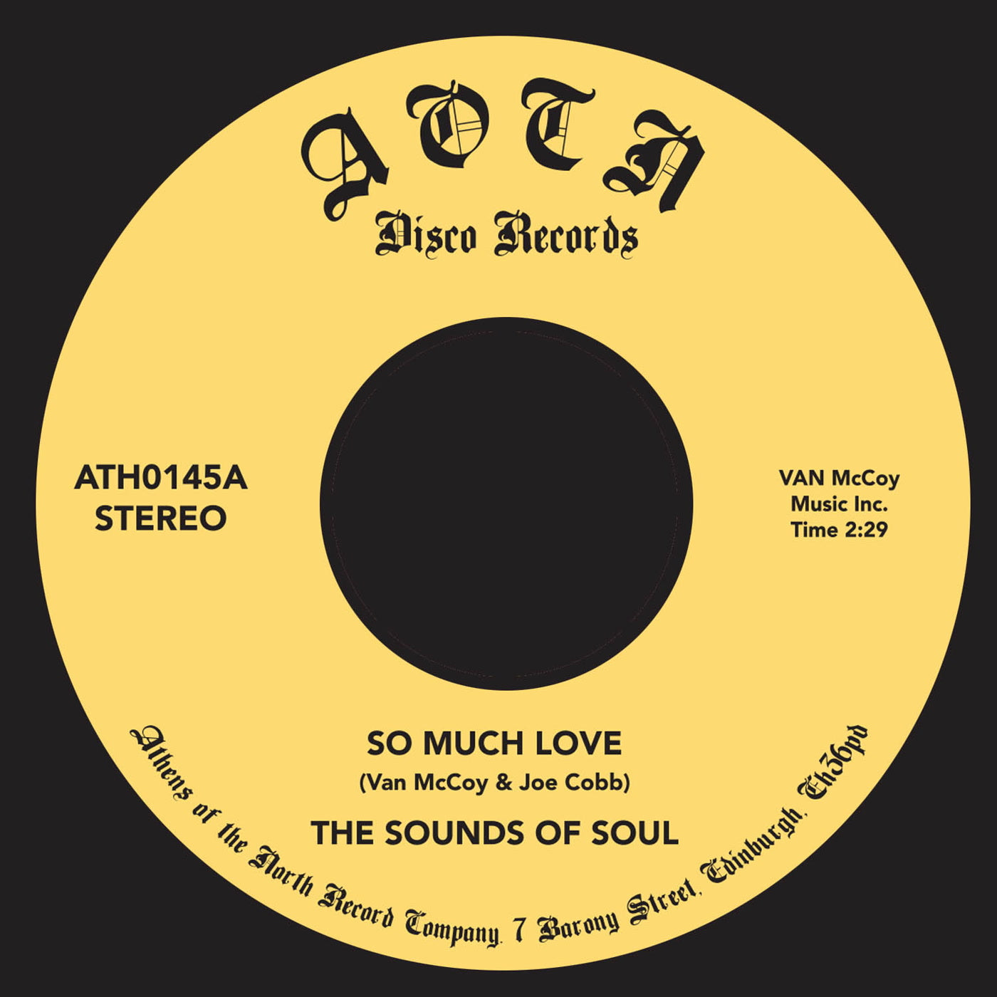 SOUNDS OF SOUL - So Much Love - Vinyl Record 7
