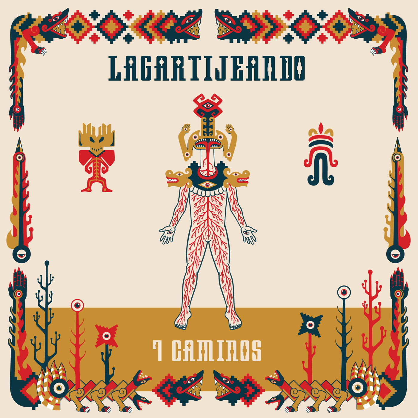 LAGARTIJEANDO - 7 CAMINOS (ORANGE VINYL) - Vinyl Record