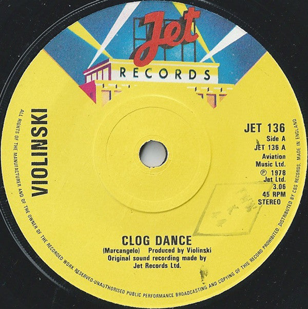 Violinski - Clog Dance - Used Vinyl Record 7"
