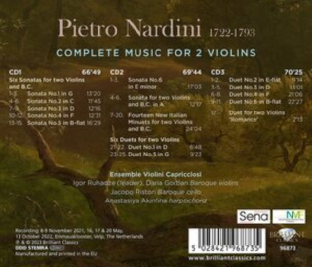 IGOR RUHADZE/ENSEMBL - NARDINI COMPLETE MUSIC FOR 2 - CD