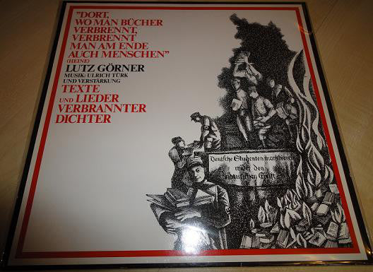 Lutz Gorner - Texte Und Lieder Verbrannter Dichter - Used Vinyl Recor